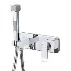 Lemark CONTEST LM5819CW Смеситель встраиваемый с гигиеническим душем, белый