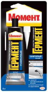 Henkel Герметик МОМЕНТ силиконовый санитарный белый 70 мл/24шт art.1306590