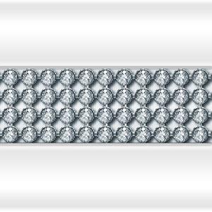 Fragrande Декоративная горизонтальная вставка "Кристаллы Swarovski" на фронтальную панель к ванне ФОНТЕНБЛО