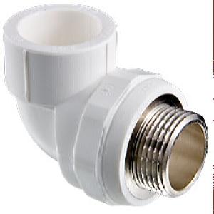 Valtec VTp.753 Угольник PPR с переходом на НР 25*3/4  белый