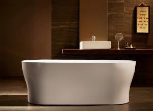 BelBagno BB405-1500-800 Отдельностоящая, овальная акр. ванна, с/п хром., 1500x800x600