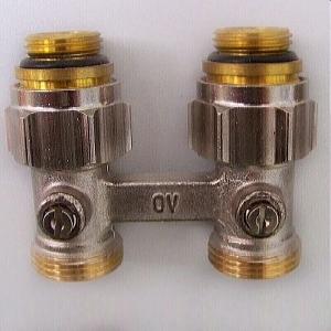 OVENTROP Узел для нижнего подключения радиатора 1/2"х3/4" ПРЯМОЙ  "Multiflex F" (ZB) 1015883