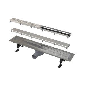 Alcaplast APZ13-DOUBLE9-750 Водоотводящий желоб Fit&Go с двухсторонней решеткой 